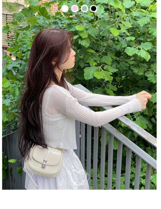 Viola loose fit see-through long sleeve button summer cardigan