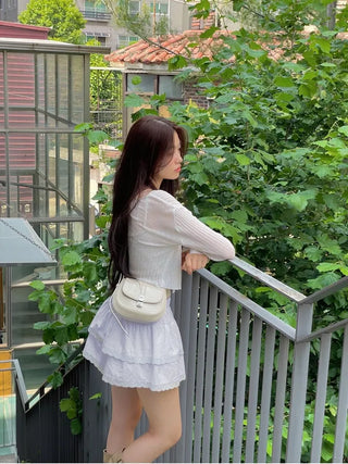 Viola loose fit see-through long sleeve button summer cardigan