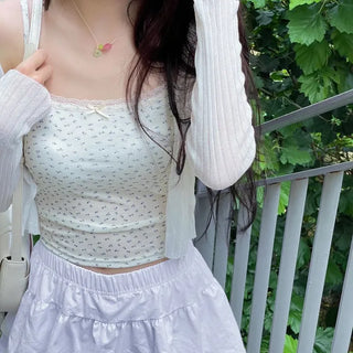 Viola loose fit see-through long sleeve button summer cardigan