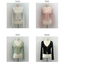 Viola loose fit see-through long sleeve button summer cardigan