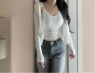 Idi's lace golji glam bra top sleeveless nasi