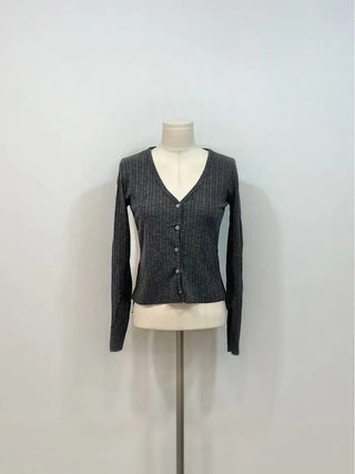 Lily's Two-Way Button V-Neck Golji Cardigan