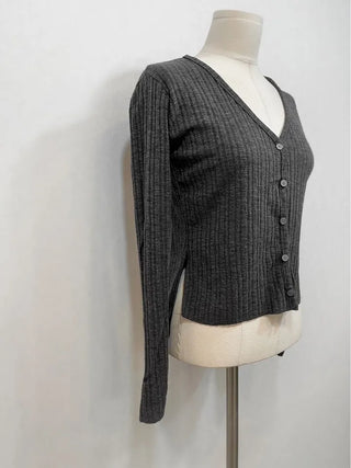 Lily's Two-Way Button V-Neck Golji Cardigan