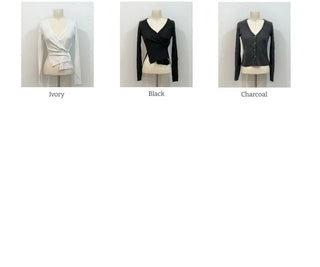 Lily's Two-Way Button V-Neck Golji Cardigan