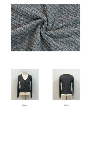 Lily's Two-Way Button V-Neck Golji Cardigan