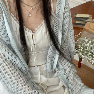 Versailles Team Ribbon Lace Bustier Crop Sleeveless