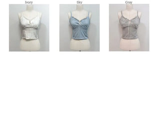 Versailles Team Ribbon Lace Bustier Crop Sleeveless