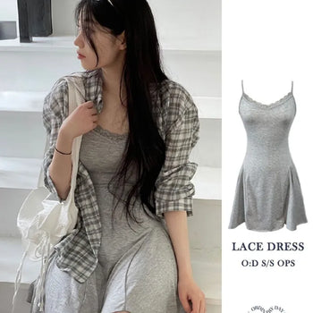 Railey Glam Bustier Lace Flare Mini Dress