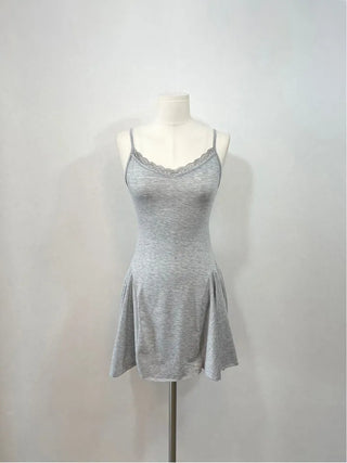 Railey Glam Bustier Lace Flare Mini Dress