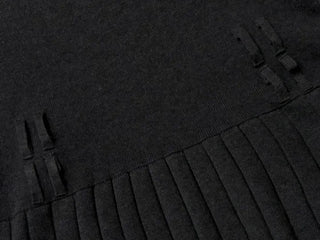 Aira pleated collar neck belt one-piece set