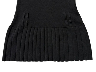 Aira pleated collar neck belt one-piece set