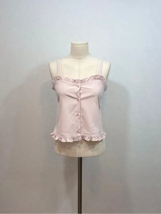 Newet Frill Button Bustier Sleeveless Top