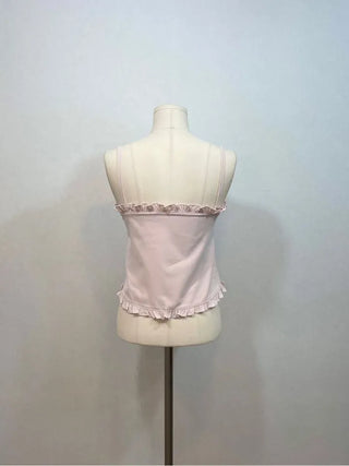 Newet Frill Button Bustier Sleeveless Top