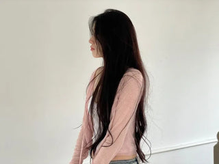 Rooney loose fit ribbon see-through long sleeve cardigan