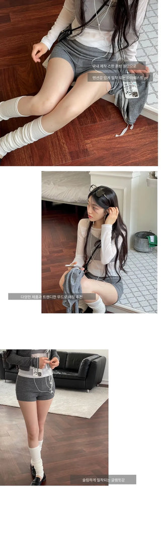 Riddle High-Waisted Golji Knit Banding Shorts