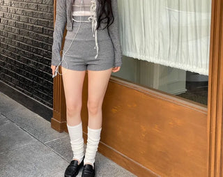 Riddle High-Waisted Golji Knit Banding Shorts