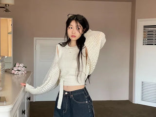 Lujin Vintage Volume Pocket D-Ring Stitch Wide Denim Long Pants