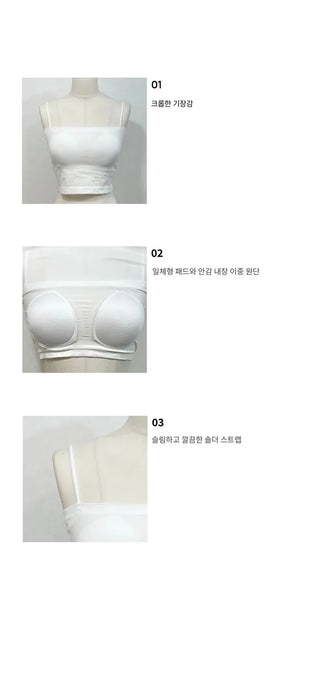 Pir Mood Basic Chalang Tension Sticky Crop Nashi Padded Bra Top