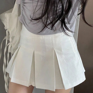 Minu Pintuck Pleated Mini Skirt Pants /2 Sizes