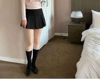 Minu Pintuck Pleated Mini Skirt Pants /2 Sizes