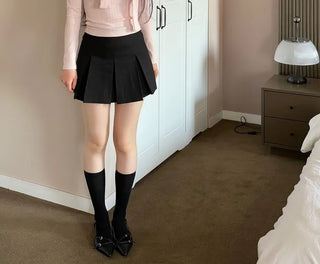 Minu Pintuck Pleated Mini Skirt Pants /2 Sizes