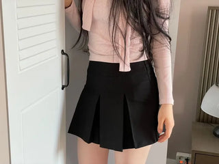 Minu Pintuck Pleated Mini Skirt Pants /2 Sizes