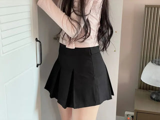 Minu Pintuck Pleated Mini Skirt Pants /2 Sizes