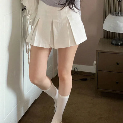 Minu Pintuck Pleated Mini Skirt Pants /2 Sizes