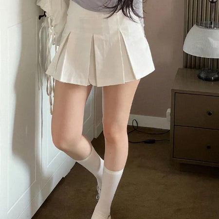 Minu Pintuck Pleated Mini Skirt Pants /2 Sizes