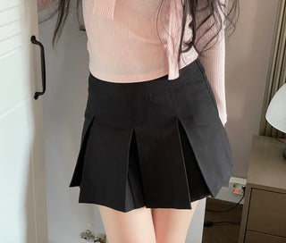 Minu Pintuck Pleated Mini Skirt Pants /2 Sizes