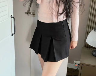 Minu Pintuck Pleated Mini Skirt Pants /2 Sizes