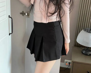 Minu Pintuck Pleated Mini Skirt Pants /2 Sizes