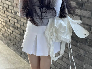 Minu Pintuck Pleated Mini Skirt Pants /2 Sizes