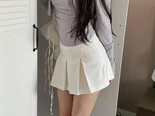 Minu Pintuck Pleated Mini Skirt Pants /2 Sizes
