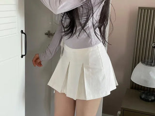 Minu Pintuck Pleated Mini Skirt Pants /2 Sizes