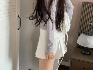 Minu Pintuck Pleated Mini Skirt Pants /2 Sizes