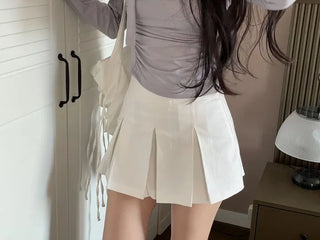 Minu Pintuck Pleated Mini Skirt Pants /2 Sizes