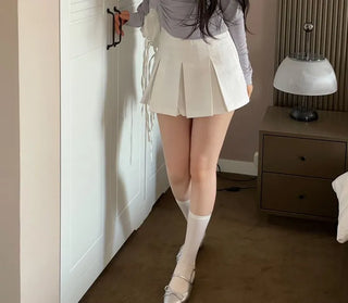 Minu Pintuck Pleated Mini Skirt Pants /2 Sizes