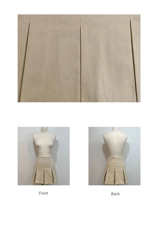 Minu Pintuck Pleated Mini Skirt Pants /2 Sizes