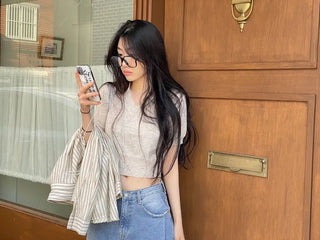 Neville Pintuck Vintage Semi-Wide Denim Long Pants