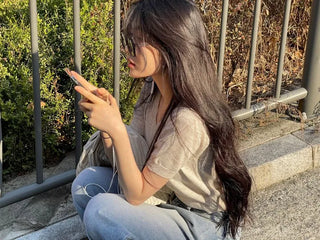 Neville Pintuck Vintage Semi-Wide Denim Long Pants