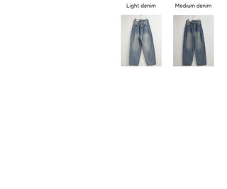 Neville Pintuck Vintage Semi-Wide Denim Long Pants