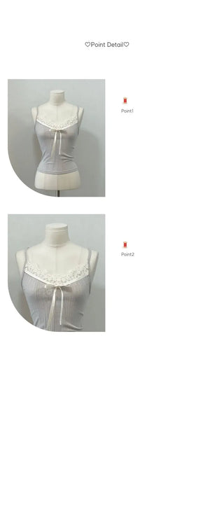 of prin lace golf semi-crop sleeveless top