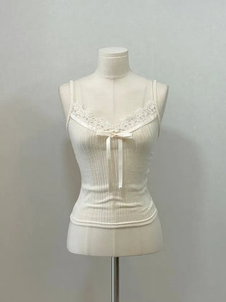 of prin lace golf semi-crop sleeveless top