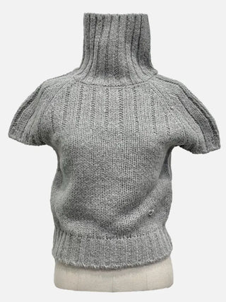 Petal Heart Point Turtleneck Polar Knit T-Shirt