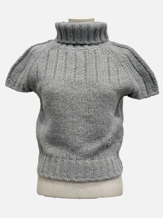 Petal Heart Point Turtleneck Polar Knit T-Shirt