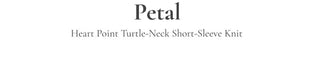 Petal Heart Point Turtleneck Polar Knit T-Shirt