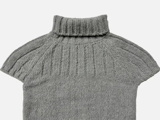 Petal Heart Point Turtleneck Polar Knit T-Shirt