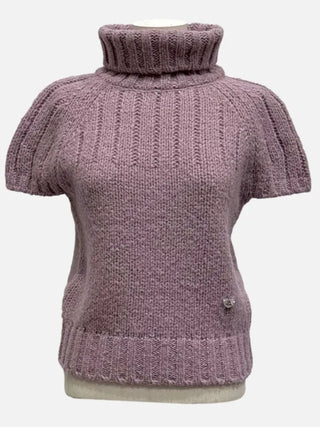 Petal Heart Point Turtleneck Polar Knit T-Shirt
