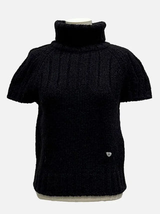 Petal Heart Point Turtleneck Polar Knit T-Shirt